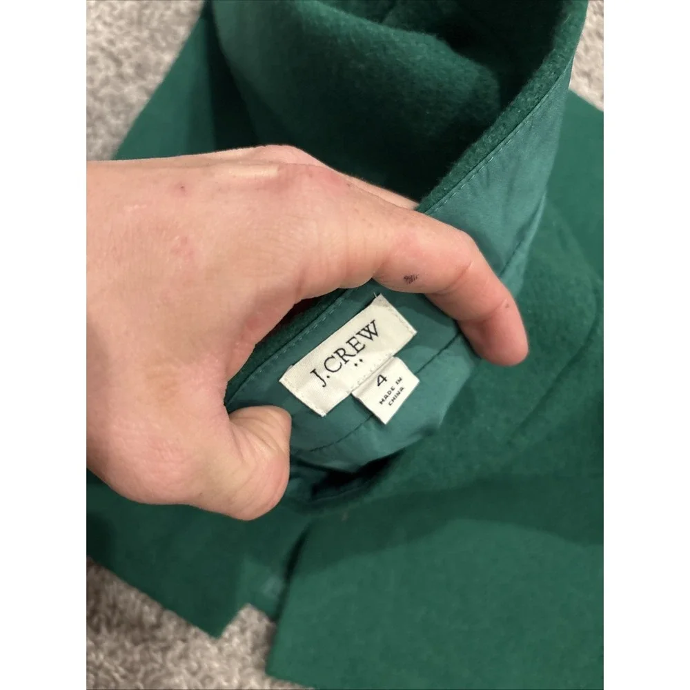 J. Crew Green Wool Blend Pencil Skirt AC276 Size 4 Casual Dress Work